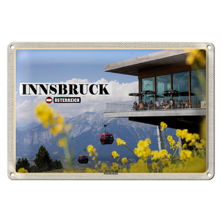 Blechschild Reise Innsbruck Österreich Patscherkofel 30x20cm