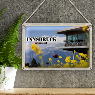 Blechschild Reise Innsbruck Österreich Patscherkofel 30x20cm