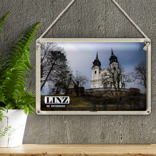Blechschild Reise Linz Österreich Pöstlingberg 30x20cm
