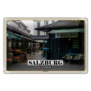 Blechschild Reise Salzburg Österreich Andräviertel 30x20cm