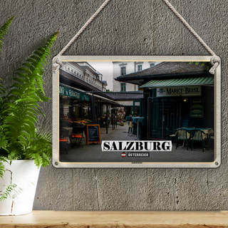 Blechschild Reise Salzburg Österreich Andräviertel 30x20cm