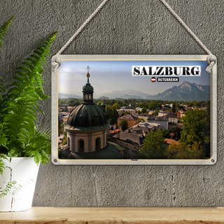 Blechschild Reise Salzburg Nonntal Österreich 30x20cm