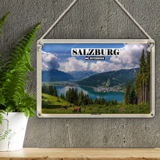 Blechschild Reise Österreich Salzburger Land Natur 30x20cm