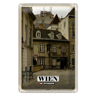 Blechschild Reise Wien Österreich Altstadt Architektur 20x30cm