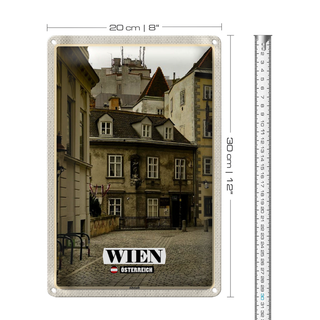 Blechschild Reise Wien Österreich Altstadt Architektur 20x30cm