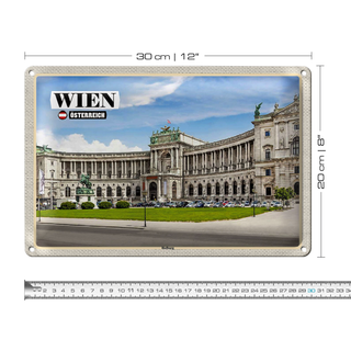 Blechschild Reise Wien Österreich Hofburg Architektur 30x20cm