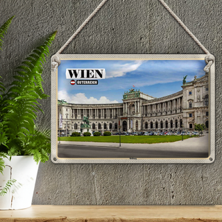 Blechschild Reise Wien Österreich Hofburg Architektur 30x20cm