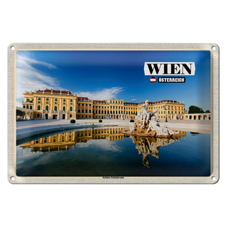 Blechschild Reise Wien Österreich Schloss Schönbrunn 30x20cm