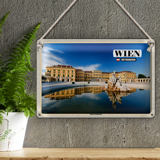 Blechschild Reise Wien Österreich Schloss Schönbrunn 30x20cm