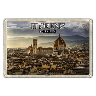 Blechschild Reise Florenz Italien Kathedrale Baukunst 30x20cm