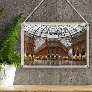 Blechschild Reise Mailand Galleria Vittorio Emanuele 30x20cm