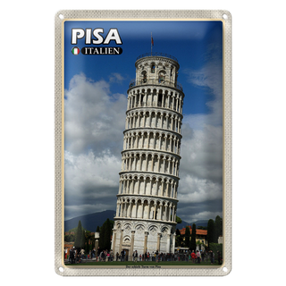 Blechschild Reise Pisa Schiefer Turm Italien 20x30cm