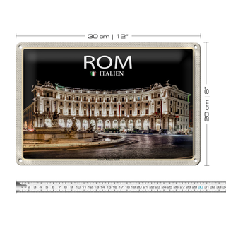 Blechschild Reise Italien Rom Anantara Palazzo Naiadi 30x20cm
