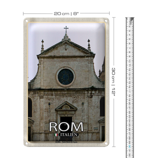 Blechschild Reise Rom Italy Basilika Santa Maria 20x30cm