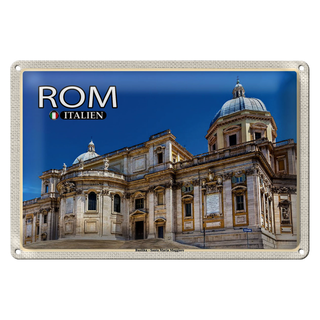 Blechschild Reise Rom Basilika Santa Maria Maggiore 30x20cm