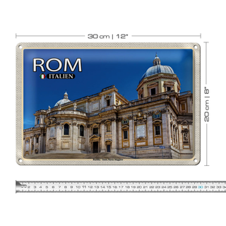Blechschild Reise Rom Basilika Santa Maria Maggiore 30x20cm