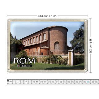 Blechschild Reise Rom Santa Sabina All´Aventino 30x20cm