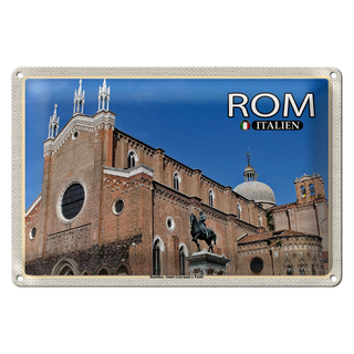Blechschild Reise Rom Basilika Santi Giovanni e Paolo 30x20cm