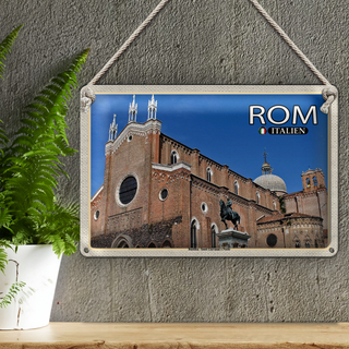 Blechschild Reise Rom Basilika Santi Giovanni e Paolo 30x20cm
