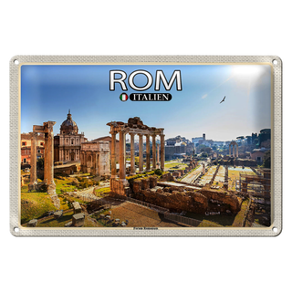 Blechschild Reise Rom Italien Forum Romanum 30x20cm