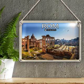 Blechschild Reise Rom Italien Forum Romanum 30x20cm