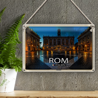 Blechschild Reise Rom Italien Kapitolsplatz Architektur 30x20cm