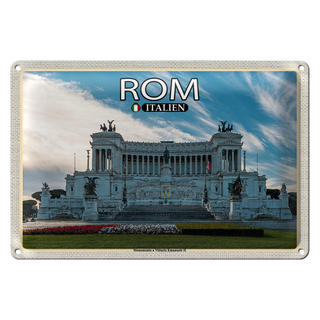 Blechschild Reise Rom Monumento Vittorio Emanuele II 30x20cm