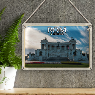Blechschild Reise Rom Monumento Vittorio Emanuele II 30x20cm