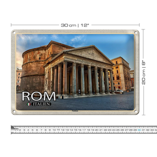 Blechschild Reise Rom Italien Pantheon Baukunst 30x20cm