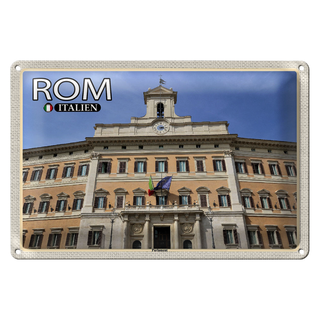 Blechschild Reise Rom Italien Parlament Architektur 30x20cm