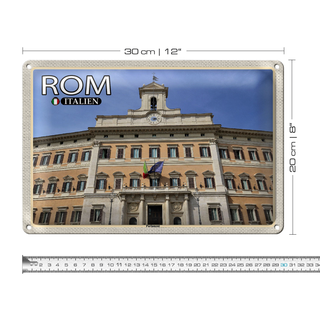 Blechschild Reise Rom Italien Parlament Architektur 30x20cm