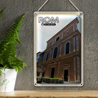 Blechschild Reise Rom Italien Santa Maria Dell Anima 20x30cm
