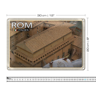 Blechschild Reise Rom Italien Sixtinische Kapelle 30x20cm
