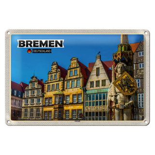Blechschild Städte Bremen Deutschland Altstadt 30x20cm