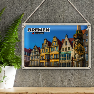 Blechschild Städte Bremen Deutschland Altstadt 30x20cm