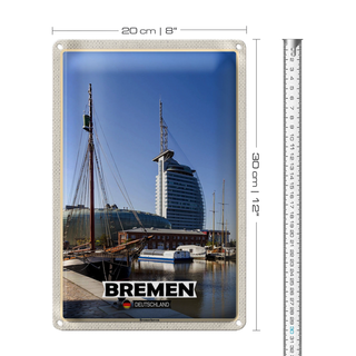 Blechschild Städte Bremen Deutschland Böttcherstraße 20x30cm