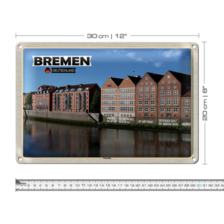 Blechschild Städte Bremen Deutschland Neustadt 30x20cm