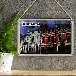 Blechschild Städte Bremen Deutschland Schwachhausen 30x20cm