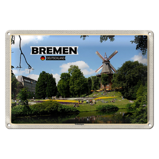 Blechschild Städte Bremen Deutschland Überseestadt 30x20cm