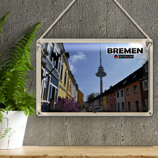 Blechschild Städte Bremen Deutschland Wallanlagen 30x20cm