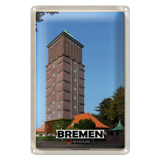 Blechschild Städte Bremen Deutschland Walle Stadt 30x20cm