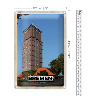 Blechschild Städte Bremen Deutschland Walle Stadt 30x20cm