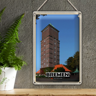 Blechschild Städte Bremen Deutschland Walle Stadt 30x20cm