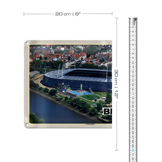 Blechschild Städte Weserstadion 20x30cm