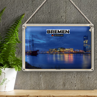 Blechschild Städte Bremen Deutschland Weserstadion 30x20cm