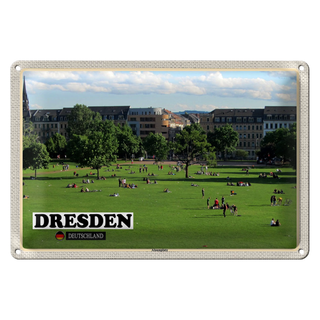 Blechschild Städte Dresden Deutschland Alaunplatz 30x20cm