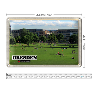 Blechschild Städte Dresden Deutschland Alaunplatz 30x20cm