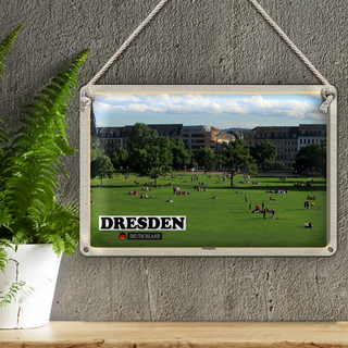 Blechschild Städte Dresden Deutschland Alaunplatz 30x20cm