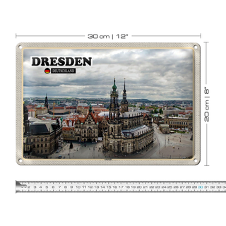 Blechschild Städte Dresden Deutschland Altstadt 30x20cm