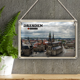 Blechschild Städte Dresden Deutschland Altstadt 30x20cm